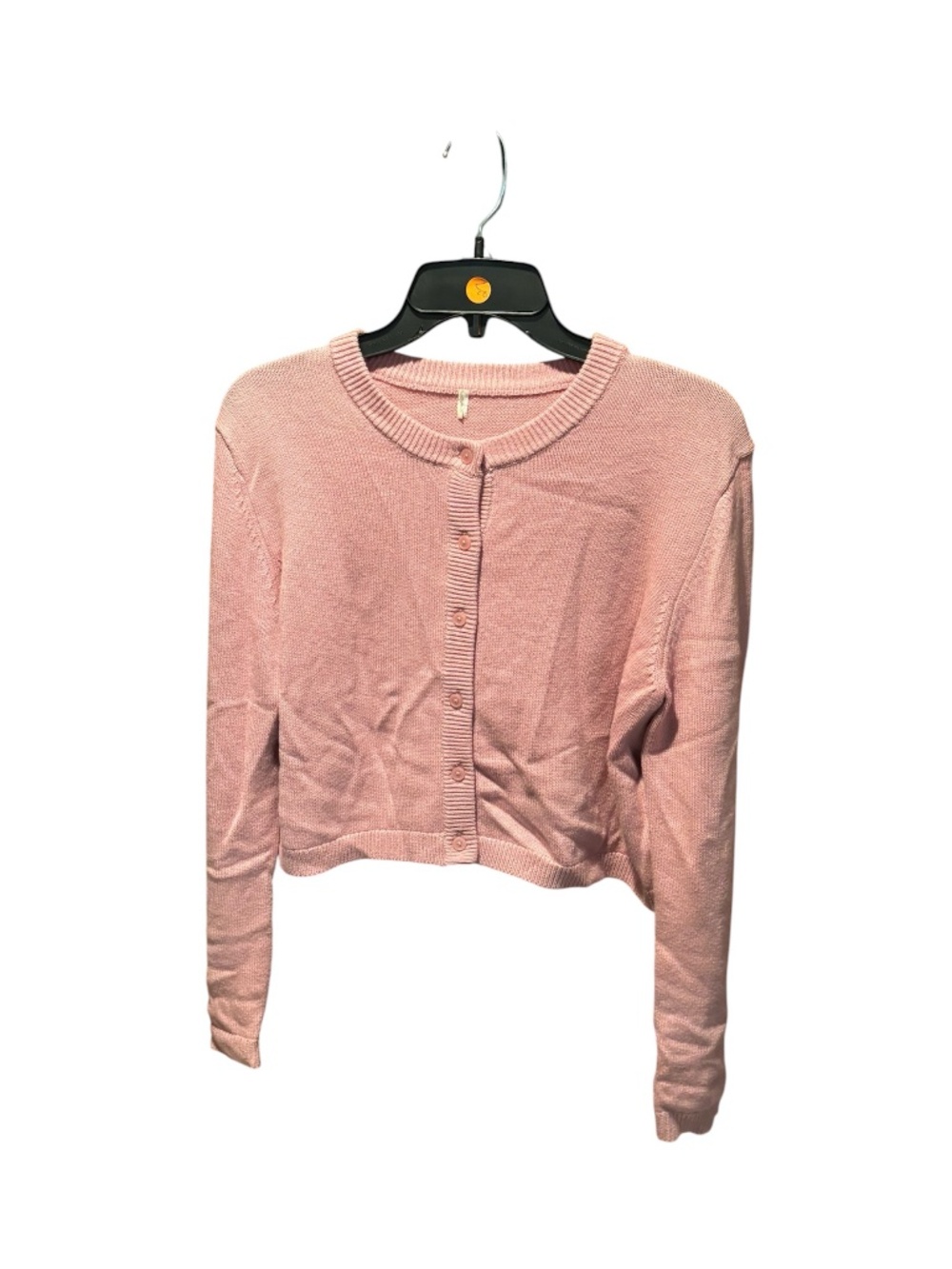 Aritzia Wool Blend Cropped Length Button Front Cardigan Pink